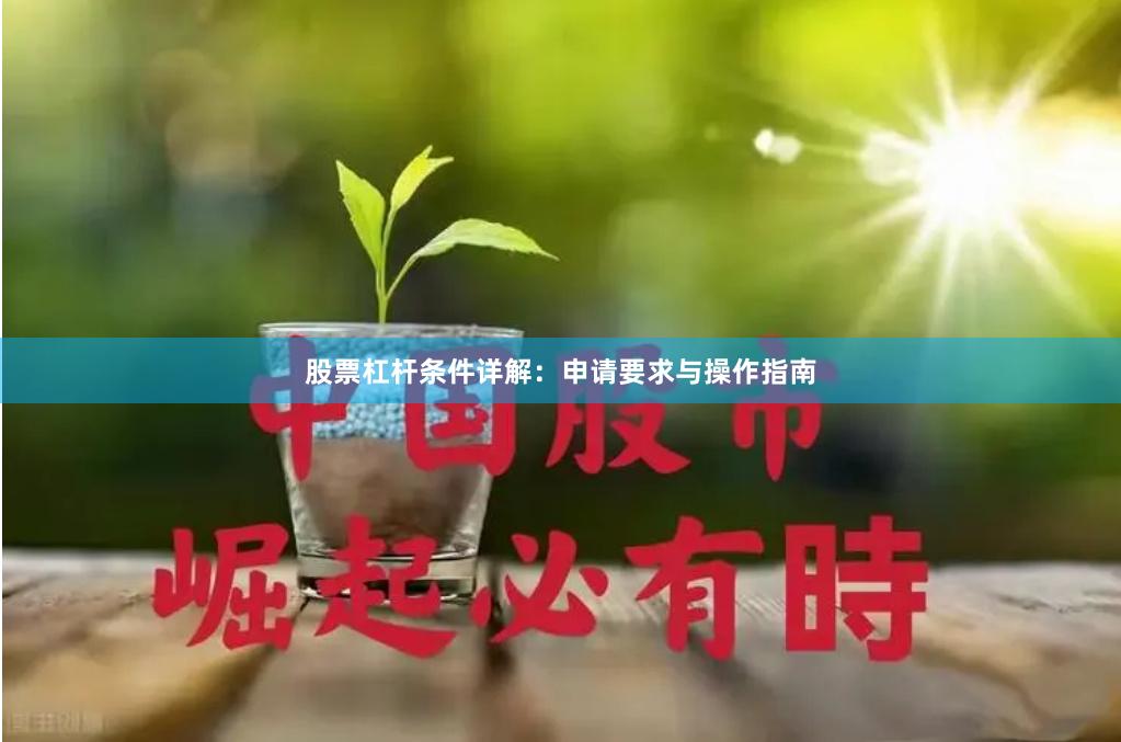 股票杠杆条件详解：申请要求与操作指南
