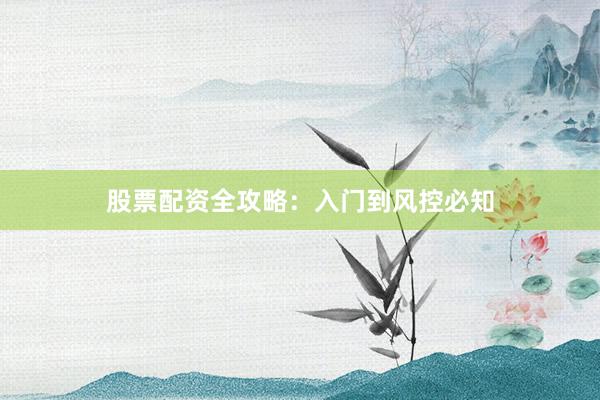 股票配资全攻略:入门到风控必知